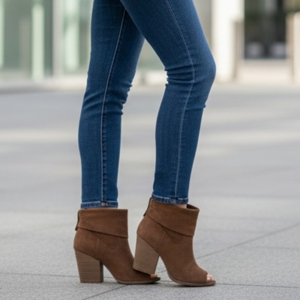 SO Brown Ankle Boots with Chunky Heel